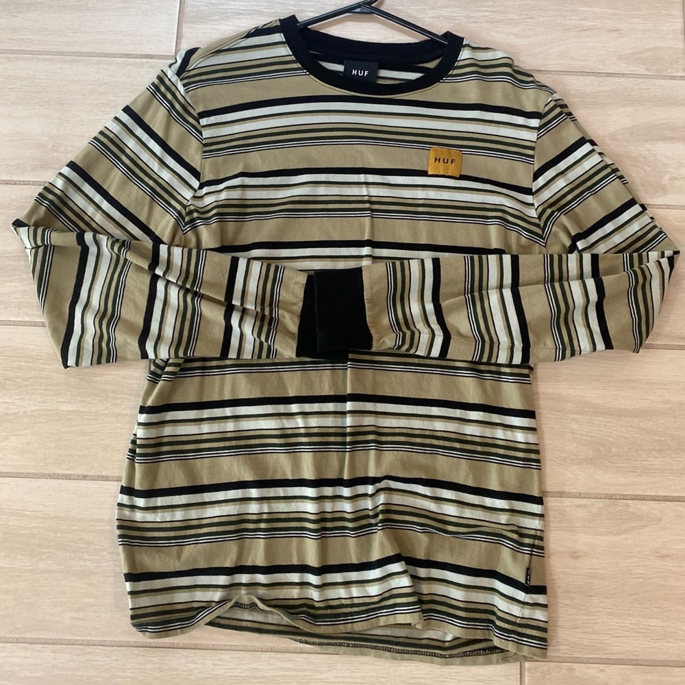 HUF shirt long sleeve green/black